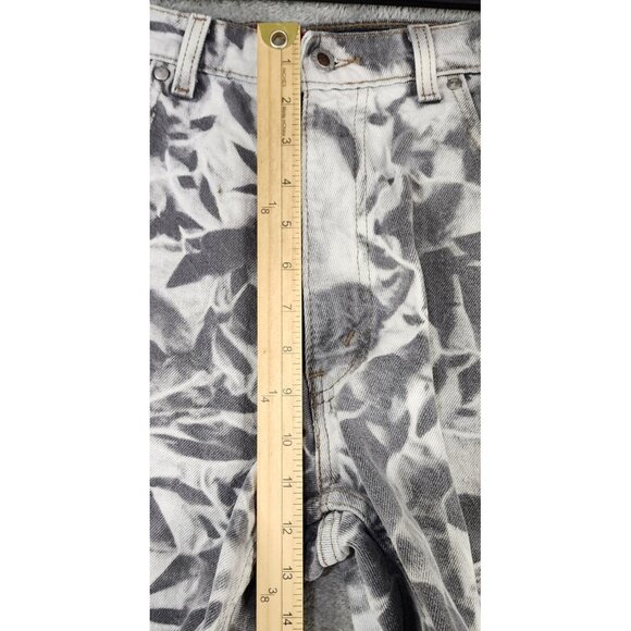 Levis Silver Tab Shorts Mens Size 34 Gray Denim Tie Dye Baggy 90s Vintage USA - Picture 5 of 11